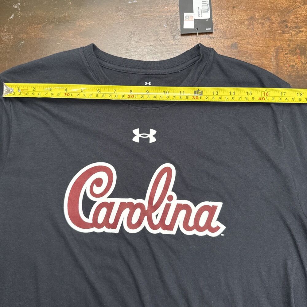 South Carolina Gamecocks Men's Black Under Armour Tee Shirt Large Loose College - Picture 6 of 14